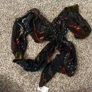 Francois Fleurat silk velvet scarf